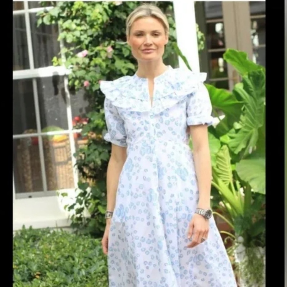 Julia Amory Blue and White Shell Dress